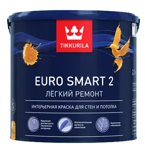 Краска интерьерная EURO SMART 2 A гл/мат 9л