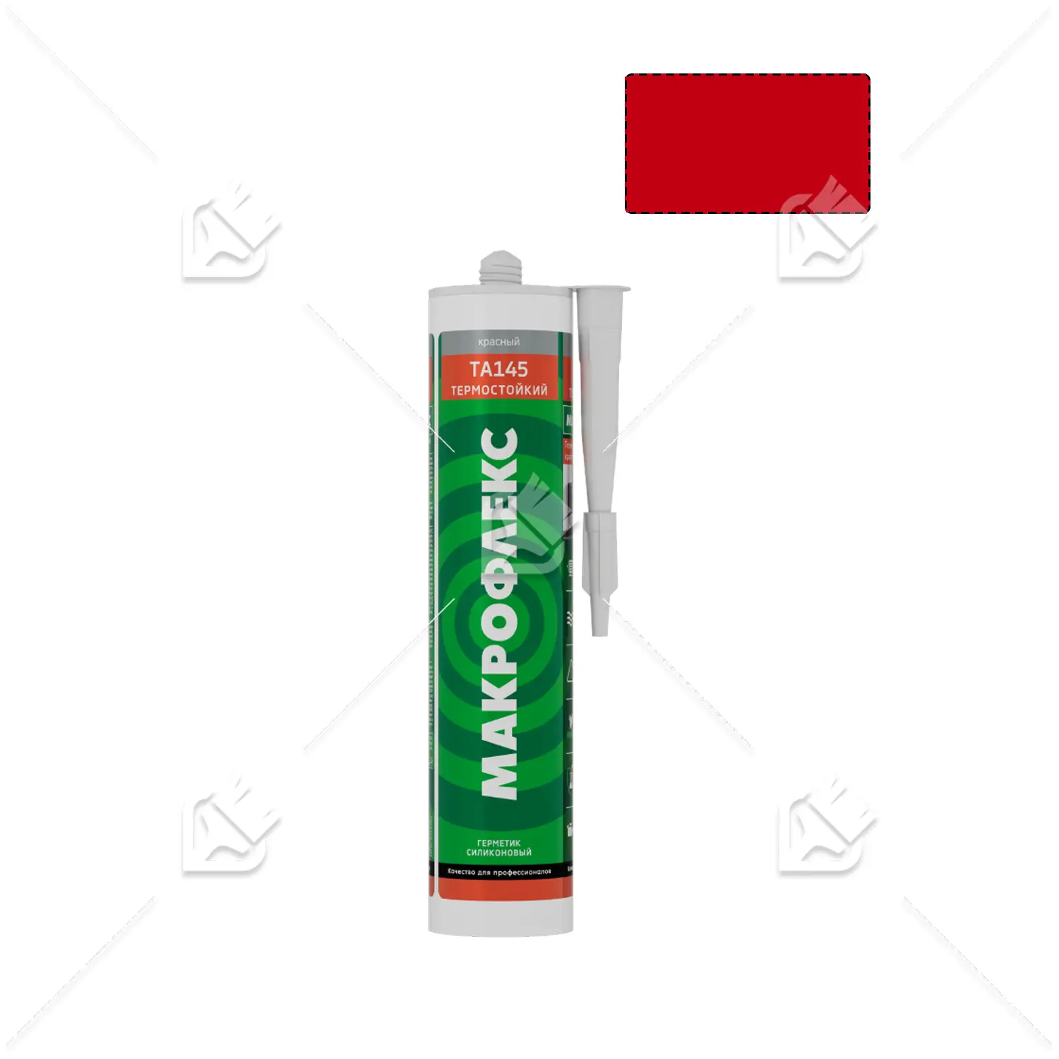 Герметик силиконовый высокотемпературный Макрофлекс TA145 красный 300 мл