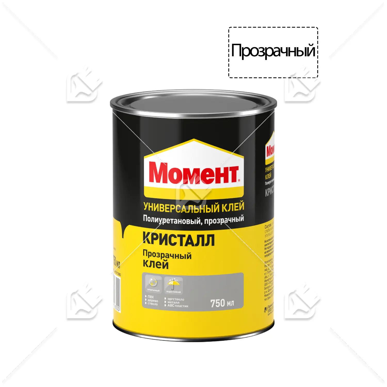 Клей универсальный контактный полиуретановый Момент Кристалл 0,75 л.