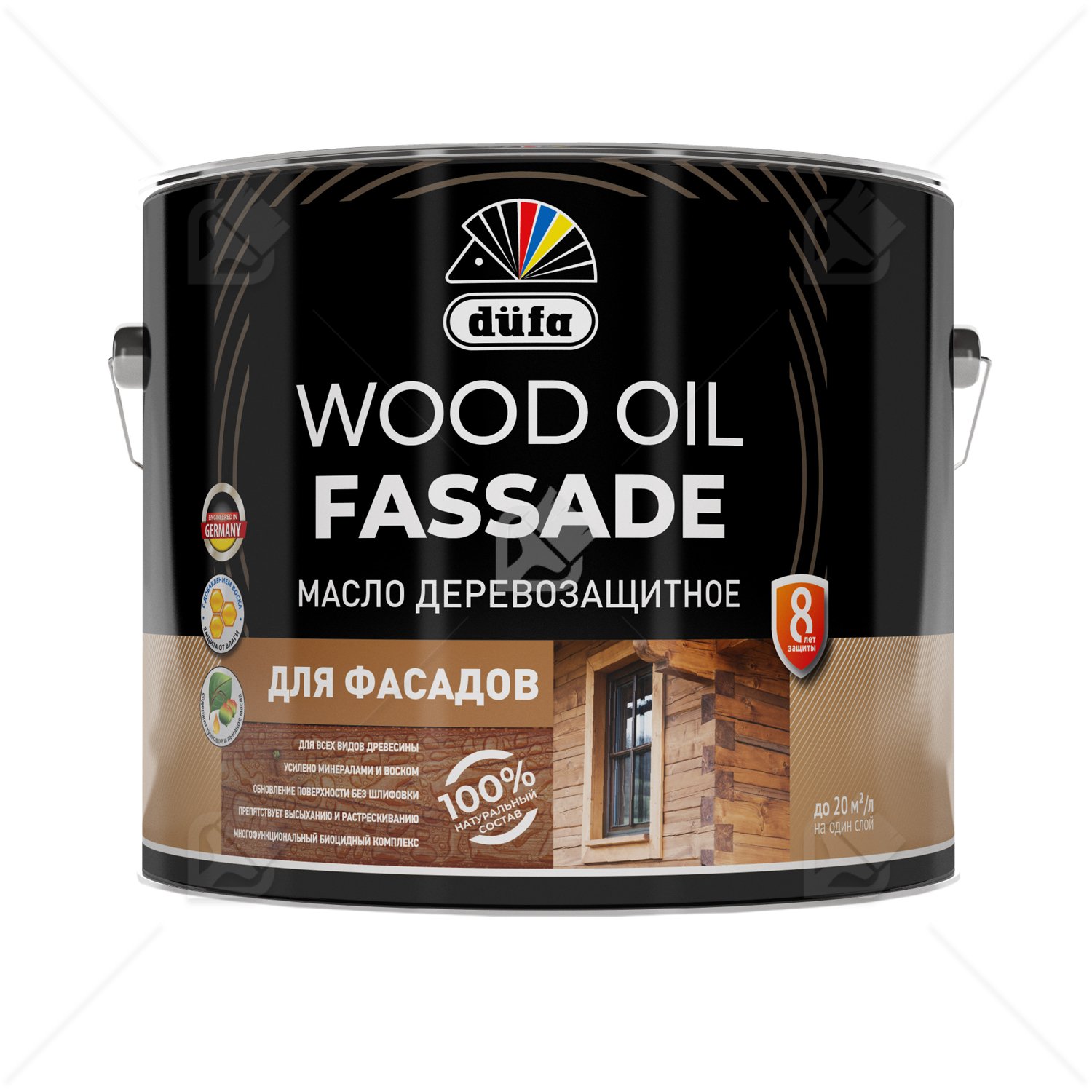 Масло деревозащитное для фасадов Dufa Wood Oil Fassade лиственница 9 л.