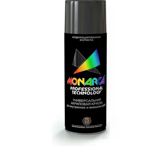 Краска универсальная аэрозольная акриловая Eastbrand Monarca RAL 7024 серый графит 520 мл.