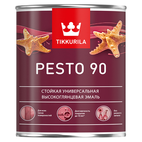 Эмаль универсальная Tikkurila PESTO 90 A высокоглянцевая 2,7л