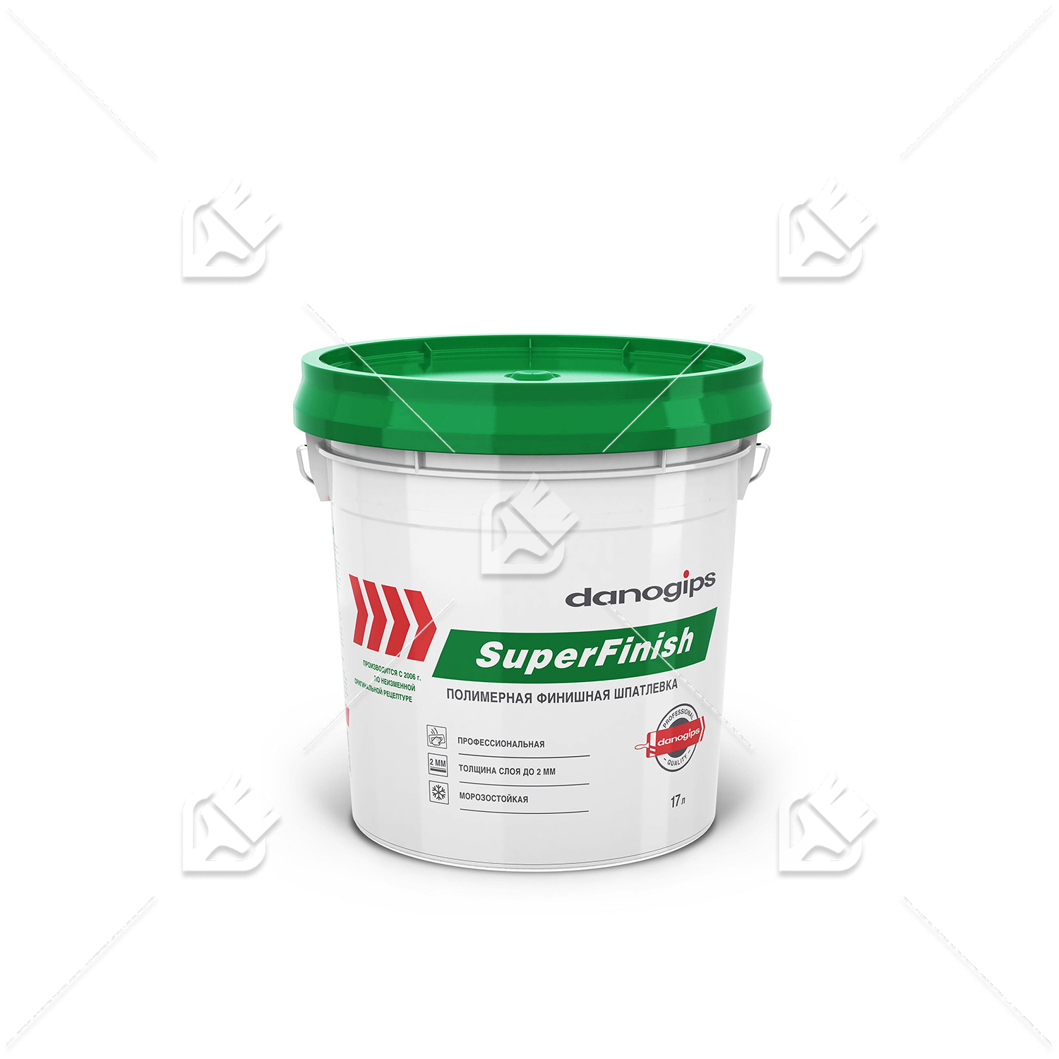Шпатлевка для внутренних работ полимерная Danogips SuperFinish (17л/28кг)