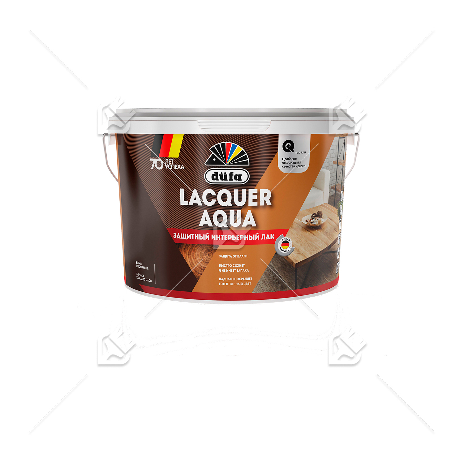 Лак интерьерный Dufa Lacquer Aqua матовый 9 л