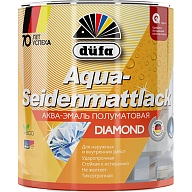 Эмаль для дерева и металла акриловая Dufa Aqua-Seidenmattlack полуматовая белая 0,75 л