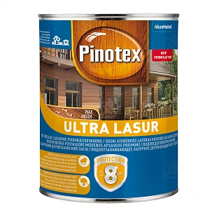 Пропитка декоративная для защиты древесины Pinotex Ultra AWB полуглянцевая орегон 1 л