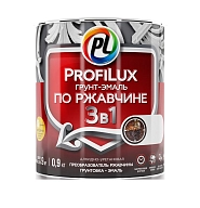 Грунт-эмаль на ржавчину 3 в 1 Profilux полуматовая белая 1,9 кг.