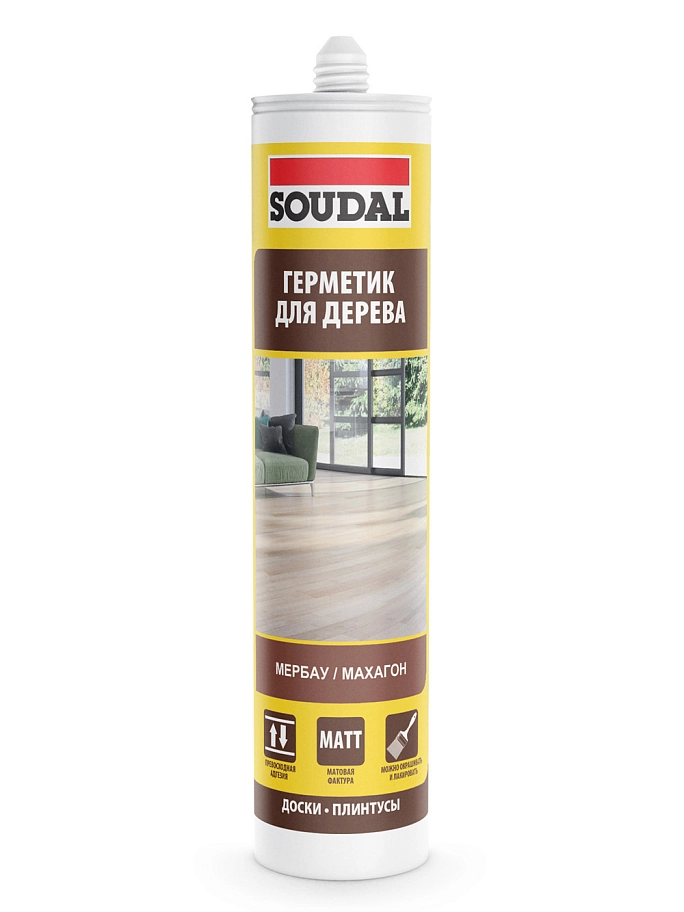 Герметик акриловый паркетный Soudal мербау 280 мл.