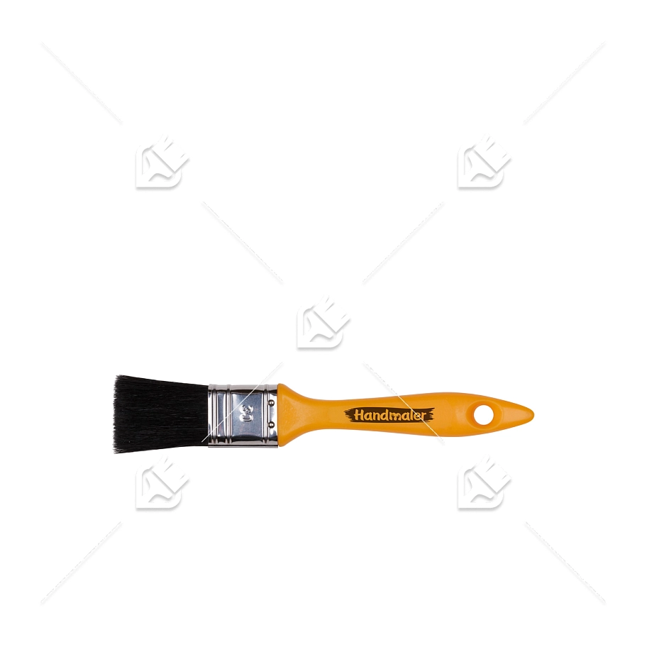 Кисть плоская Handmaler Yellow черная смешанная щетина пластиковая ручка 30 мм.