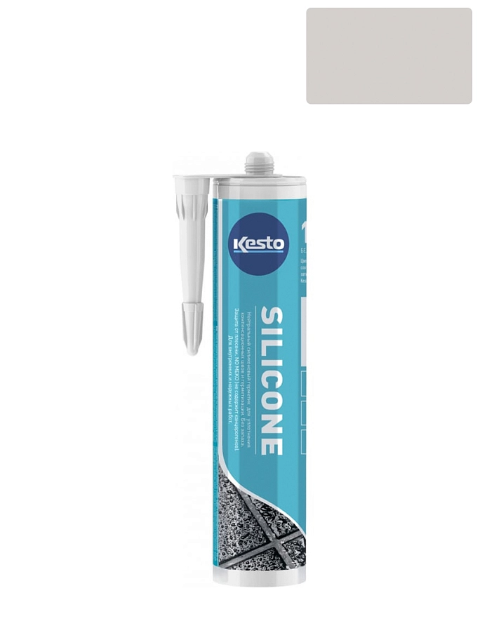 Герметик силиконовый санитарный нейтральный Kesto Silicone 44 темно-серый 310 мл