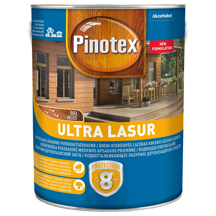 Пропитка декоративная для защиты древесины Pinotex Ultra AWB полуглянцевая палисандр 3 л