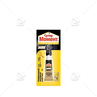 Клей универсальный секундный Супер Момент Высокопрочный 3 г. на мульти-карте