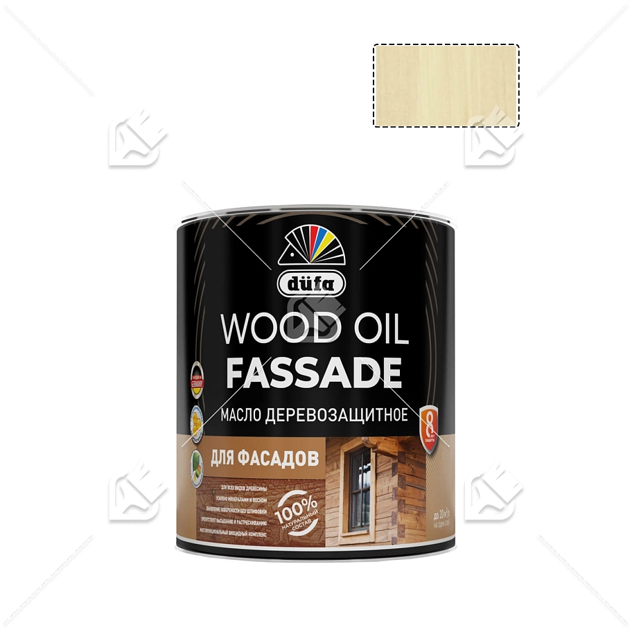 Масло деревозащитное для фасадов Dufa Wood Oil Fassade бесцветное 0,9 л.