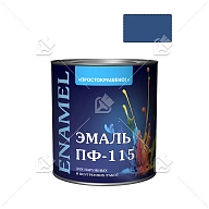 Эмаль ПФ-115 универсальная алкидная Простокрашено синяя 1,9 кг.