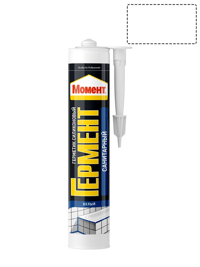Герметик силиконовый санитарный Момент Гермент белый 280 мл.