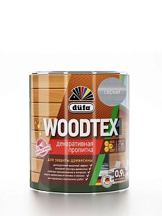 Пропитка декоративная для защиты древесины алкидная Dufa Woodtex серый 0,9 л