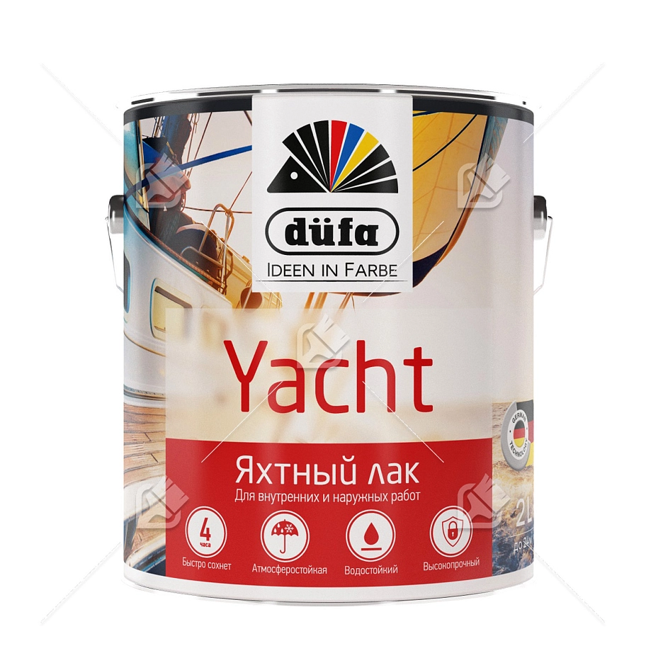 Dufa Лак YACHT яхтный полуматовый 2л