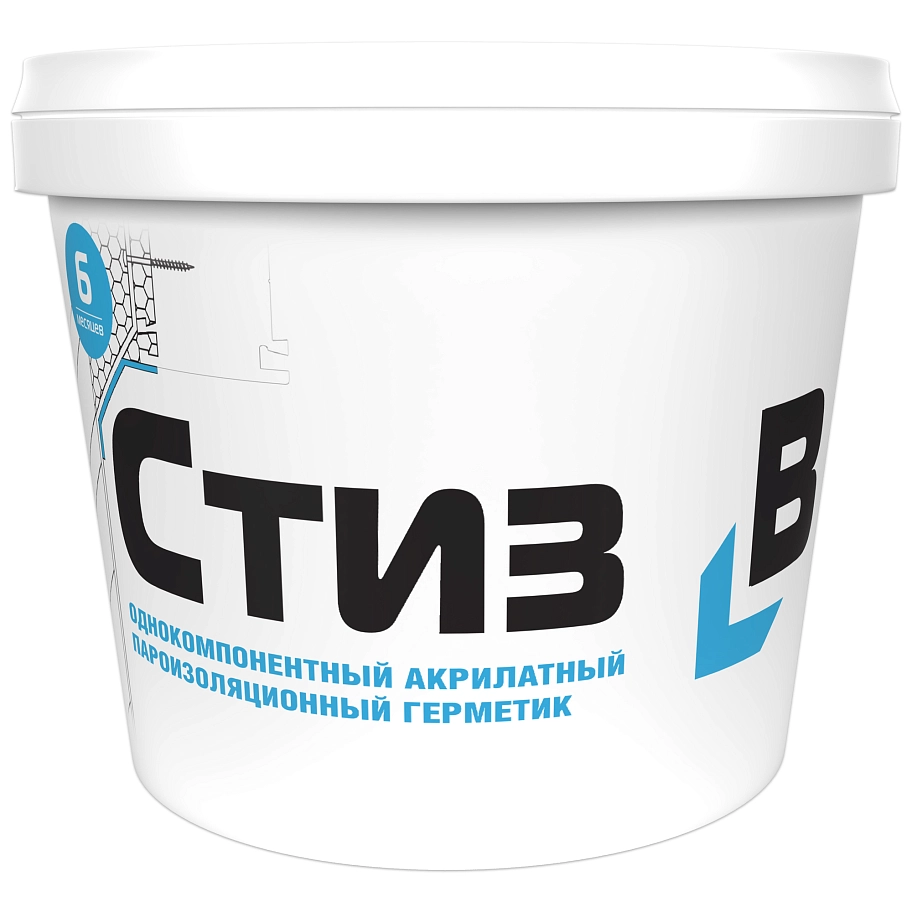 Герметик акрилатный пароизоляционный Сази Стиз В белый 3 кг