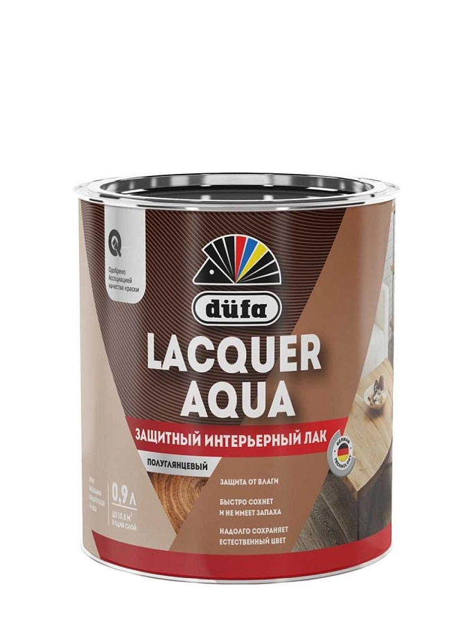 Лак интерьерный Dufa Lacquer Aqua полуглянцевый 0,9 л.