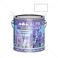 Эмаль универсальная Alpa Ecolaque полуматовая белая 2,5 л.