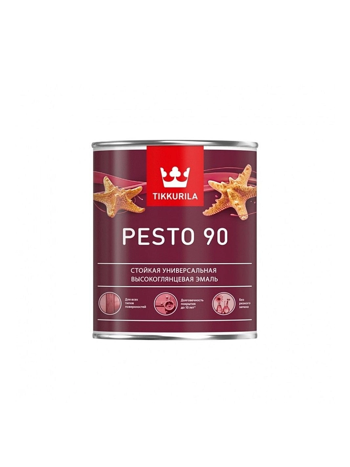 Эмаль универсальная Tikkurila PESTO 90 A высокоглянцевая 0,9л