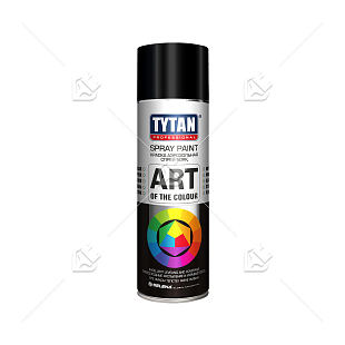 Краска универсальная аэрозольная акриловая Tytan Professional Art of the colour матовая RAL 9004 черная 400 мл