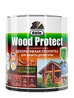 Пропитка декоративная для защиты древесины Dufa Wood Protect белая 0,75 л