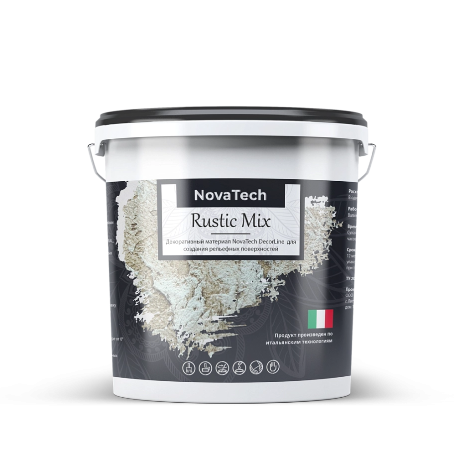 Штукатурка декоративная NovaTech Rustic Mix 8 кг