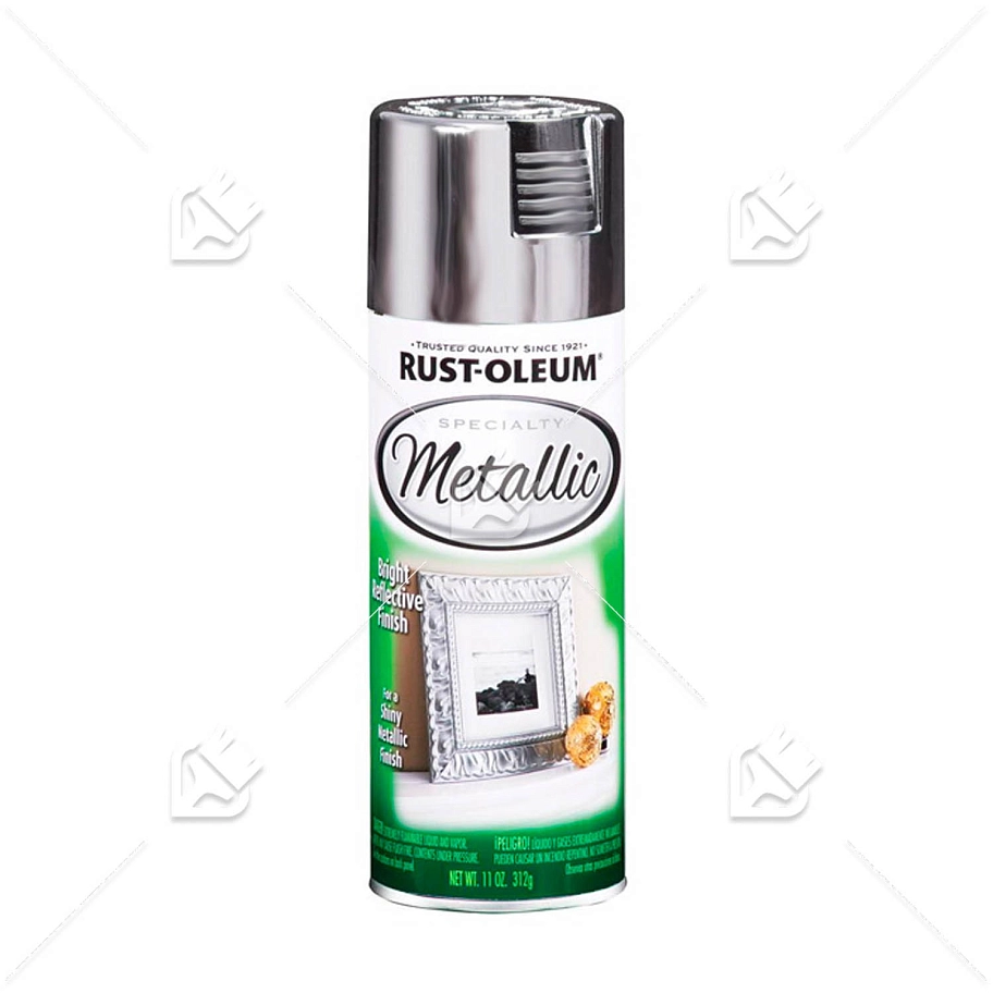 Краска декоративная с эффектом яркого металлика Specialty Metallic Spray серебро спрей 312 г.