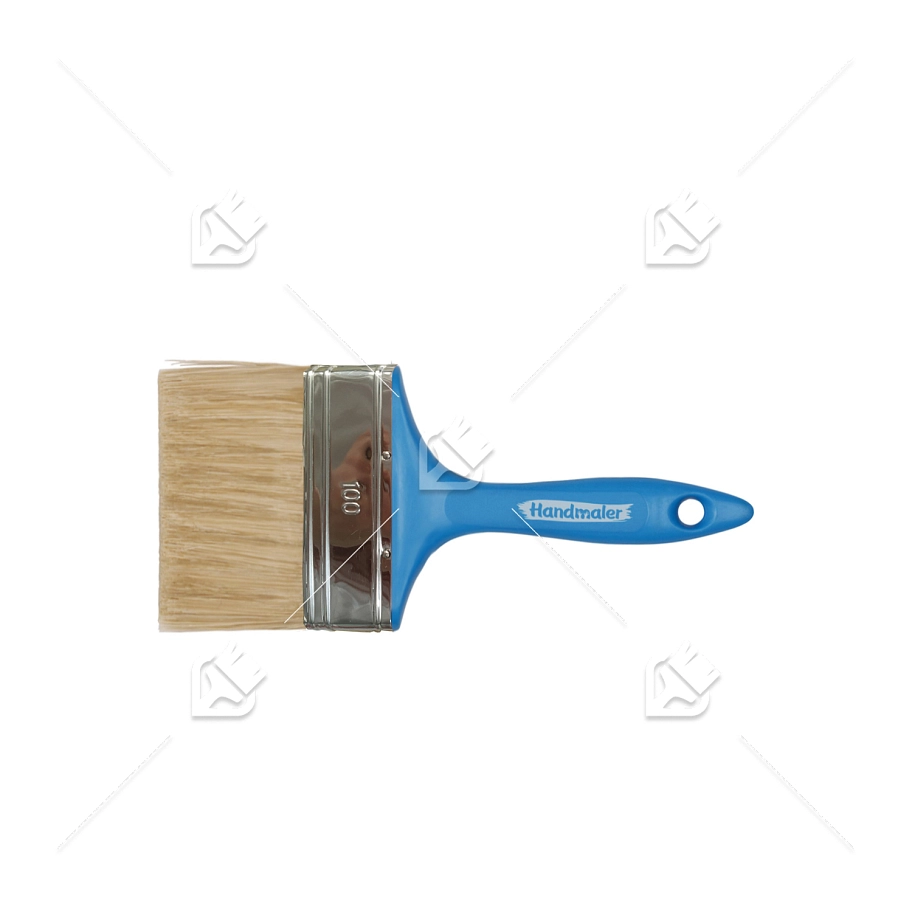 Кисть плоская Handmaler Blue искусственная щетина пластиковая ручка 100 мм.