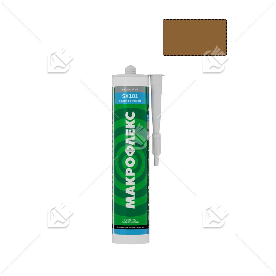 Герметик силиконовый санитарный Макрофлекс SX101 коричневый 290 мл