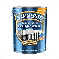 Краска для металлических поверхностей алкидная Hammerite гладкая RAL 9006 серебристая 5 л.