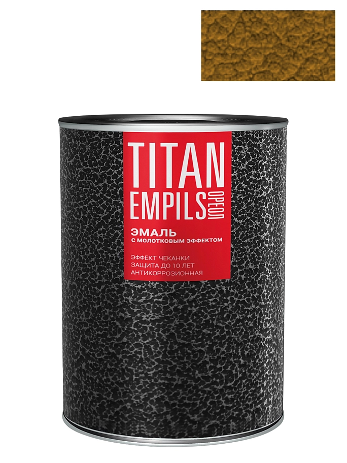 Эмаль для металлических поверхностей Ореол Титан молотковая медная 0,8 кг.