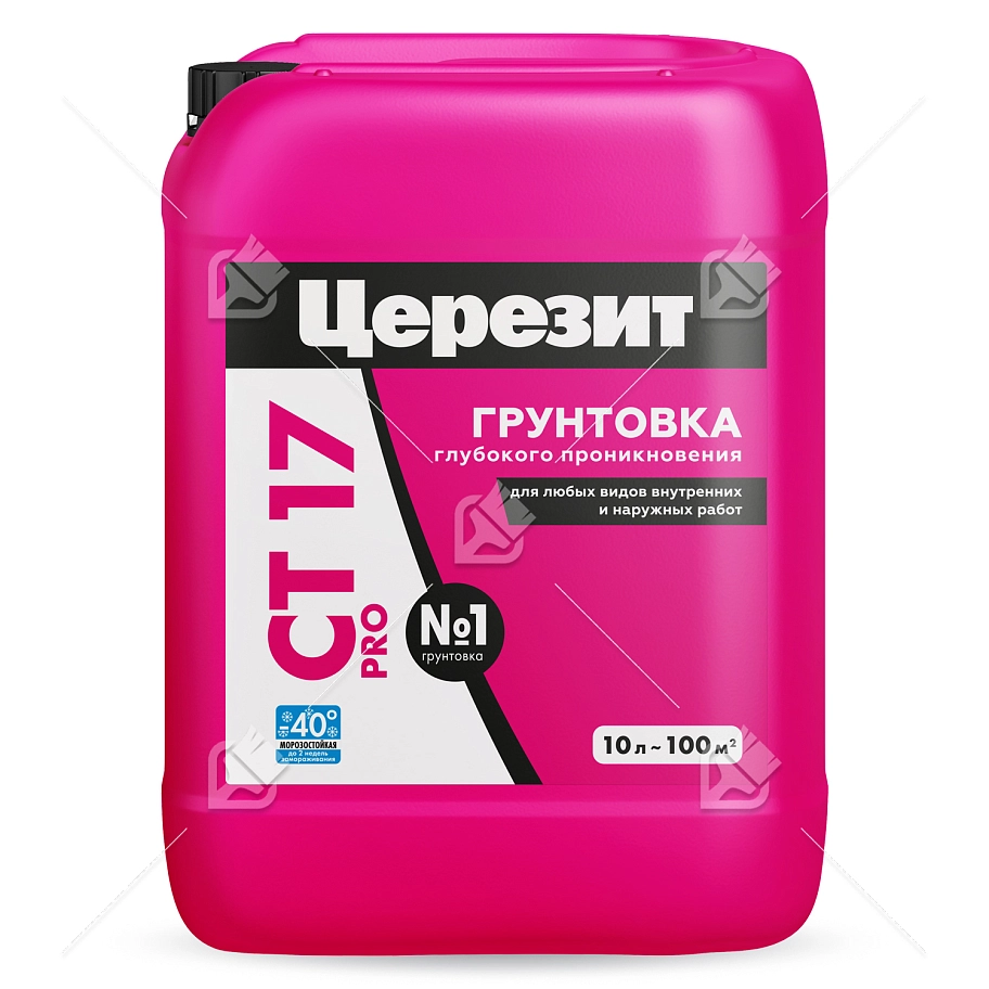 Грунт для внутренних и наружных работ глубокого проникновения Церезит СТ 17 Pro морозостойкий 10 л.