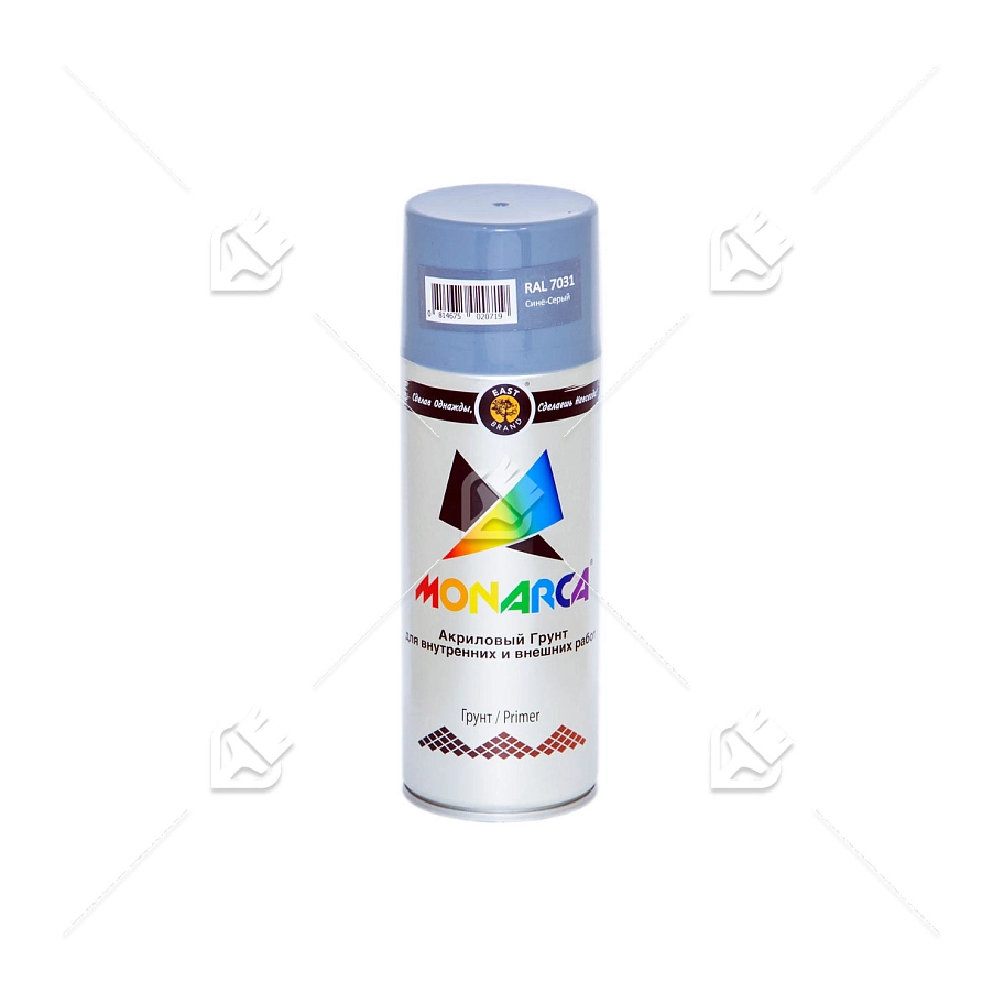 Грунт универсальный аэрозольный акриловый Eastbrand Monarca RAL 7031 сине-серый 520 мл.