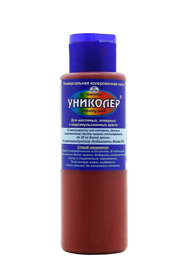 Паста колеровочная универсальная Аква-Колор Униколер 8.3 кирпичная 100 мл.