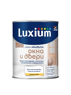 Краска для дерева и пластика водно-дисперсионная Luxium Окна и двери полуматовая база BС 0,75 л