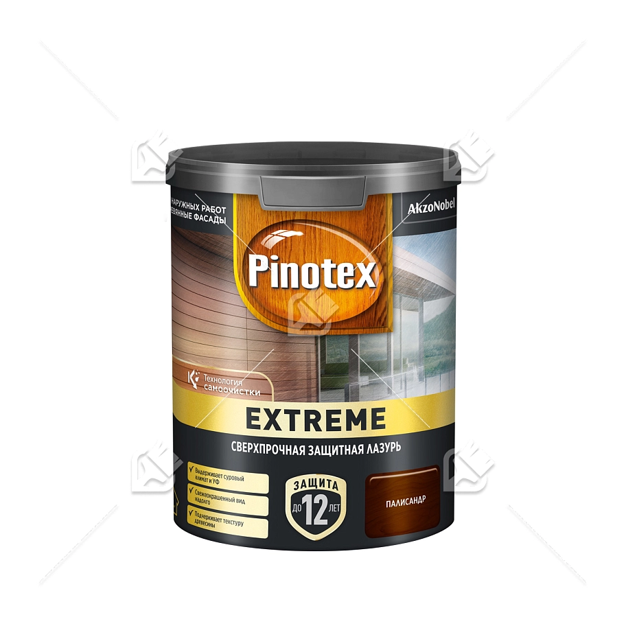 Пропитка декоративная для защиты древесины Pinotex Extreme палисандр полуматовая 0,9 л