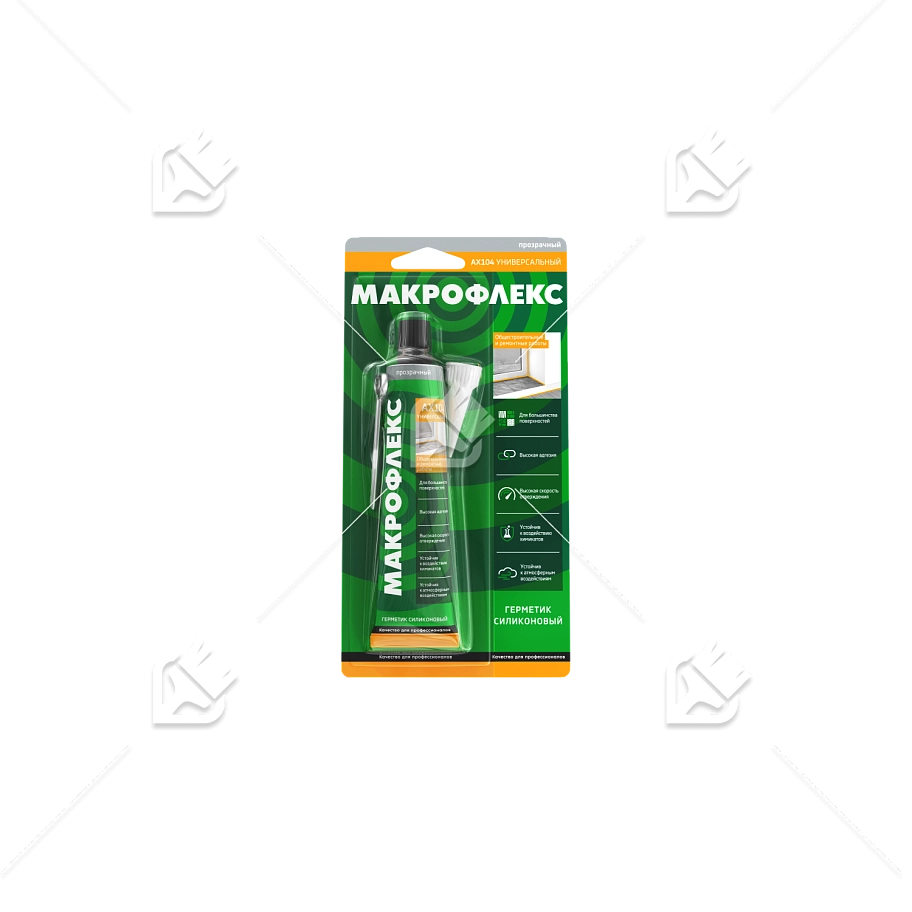 Герметик силиконовый универсальный Макрофлекс AX104 прозрачный 70 мл.