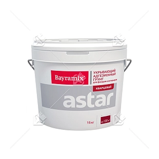 Bayramix Astar грунт с кварцевым наполнителем для внутренних и наружных работ 15кг (В1-белая база)