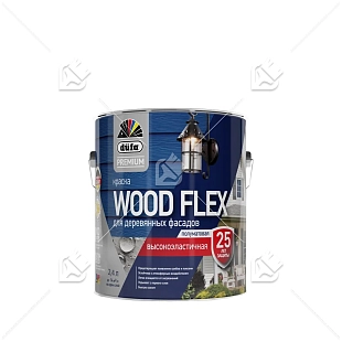 Краска для деревянных фасадов Dufa Premium Wood Flex база 1 полуматовая 2,4 л