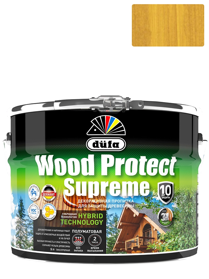 Dufa Wood Protect Supreme Пропитка декоративная для защиты древесины