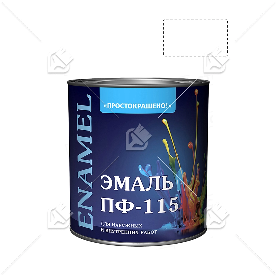 Эмаль ПФ-115 универсальная алкидная Простокрашено белая 1,9 кг.
