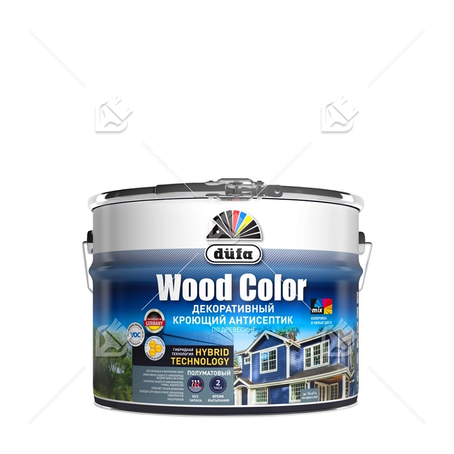 Кроющий антисептик Dufa Wood Color база 1 9 л