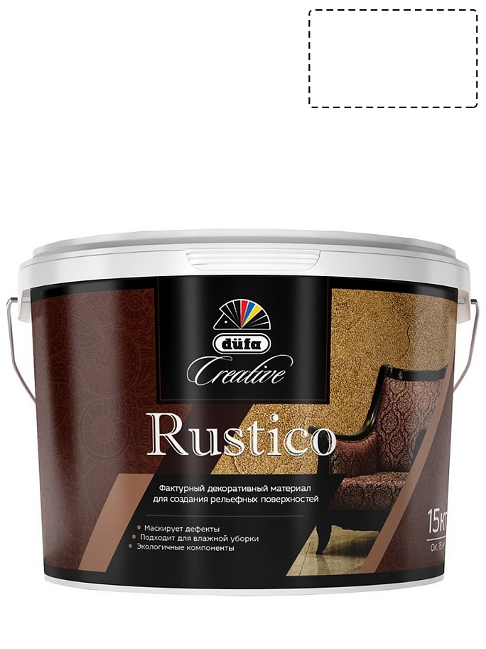 Штукатурка декоративная Dufa Creative Rustico эффект необработанного камня 15 кг