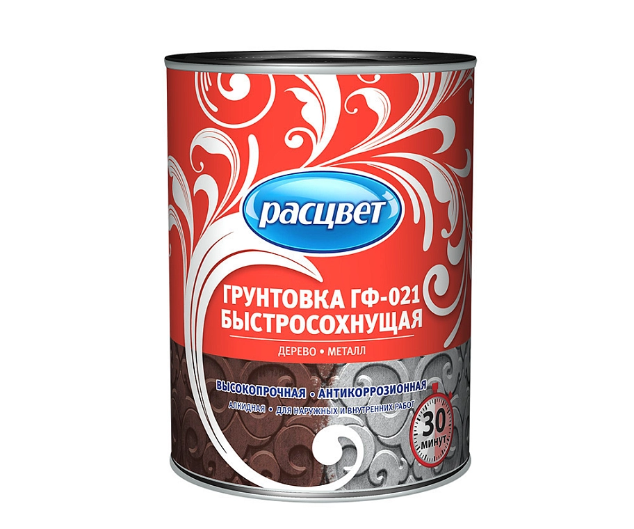 Грунтовка универсальная антикоррозионная быстросохнущая алкидная Расцвет красно-коричневый 2,5 кг