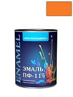 Эмаль ПФ-115 универсальная алкидная Простокрашено оранжевая 1,8 кг