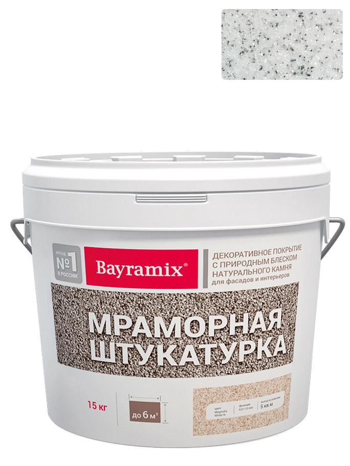 Штукатурка декоративная мраморная Bayramix Royal White-N 15 кг.