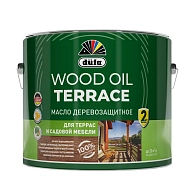 Масло деревозащитное для террас и садовой мебели Dufa Wood Oil Terrace серый 9 л