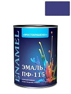 Эмаль ПФ-115 универсальная алкидная Простокрашено васильковая 0,9 кг.